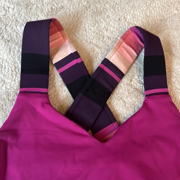 Lululemon Push Ur Limits Tank, raspberry, size 4. Very good use condition. - Picture 5 of 6